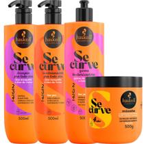 Kit Se Curve Shampoo + Cond + Goma Texturizadora + Máscara 3 Manteigas 500ml Haskell