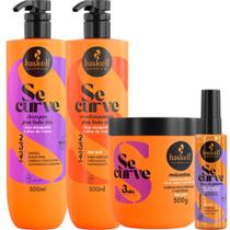 Kit Se Curve Shampoo + Cond + Máscara Poder Dos Óleos 500ml + Sérum Óleo Haskell