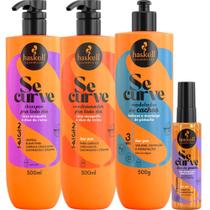 Kit Se Curve Shampoo + Cond + Modelador De Cachos 500ml + Sérum Óleo Haskell