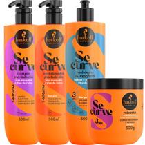 Kit Se Curve Shampoo + Cond + Modelador De Cachos + Máscara Poder Dos Óleos 500ml Haskell