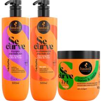 Kit Se Curve Shampoo + Condicionador + Finalizador Curva E Cola 500ml Haskell