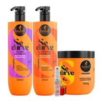 Kit Se Curve Shampoo + Condicionador + Máscara 3 Manteigas 500ml Haskell + Presente Lourre 15ml