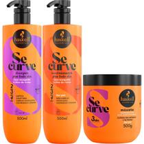 Kit Se Curve Shampoo + Condicionador + Máscara Poder Dos Óleos 500ml Haskell