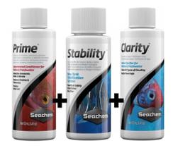 Kit Seachem Prime, Clarity E Stability 100ml