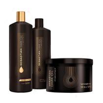 Kit Sebastian Dark Oil: Shampoo 1000ml + Condicionador 1000ml + Máscara 500ml - Sebastian Professional - Wella
