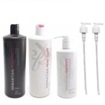 Kit Sebastian Professional Penetraitt Shampoo 1000ml + Condicionador 1000ml + Máscara 500gr + 2 Válvulas