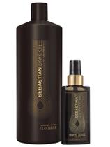 Kit Sebastian Shampoo Dark Oil 1000ml e Oil Tratament 95ml - Sebastian Professional