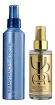 Kit Sebastian Shine Define 200ml + Wella Óleo Oil Reflections Regular 100ml