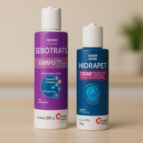 Kit Sebotrats e Hidrapet Limpeza Profunda e Hidratação - Xampu e Creme
