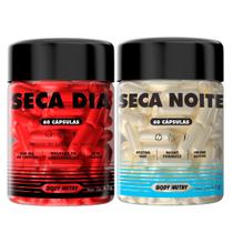 Kit Seca Dia e Seca Noite Body Nutry 60capisulas cada com Cafeína 400mg e Vitaminas Alta Concentração Uso Diário Kit Seca Dia e Seca Noite Body Nutry 60capisulas cada com Cafeína 400mg e Vitaminas Alta Concentração Uso Diário