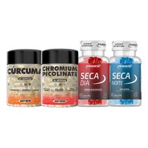 Kit Seca Dia Seca Noite 60 Cápsulas Picolinato de Cromo Vitaminas e Minerais Alta Concentração