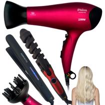Kit Secador De Cabelo Difusor E Modelador Babylis E Prancha