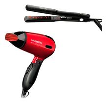 Kit Secador E Chapinha Prancha Alisadora Mondial 110v/220v Bivolt Portatil Kit Secador E Chapinha Prancha Alisadora Mondial 110v/220v Bivolt Portatil