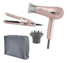 Kit Secador e Prancha Britânia Travel Rose Gold Bivolt