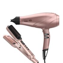 Kit Secador e Prancha GA.MA Keration 4D Waver & Brush
