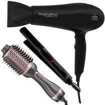 Kit Secador GAMA 127V 2100W + Chapinha Prancha Alisadora GAMA + Escova Secador Modelador ES-11 MONDIAL Kit Secador GAMA 127V 2100W + Chapinha Prancha Alisadora GAMA + Escova Secador Modelador ES-11 MONDIAL