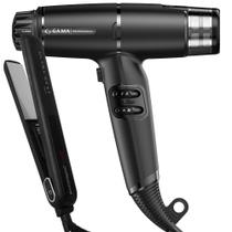 Kit Secador iQ Lite Max Black e Prancha Silk Chrome