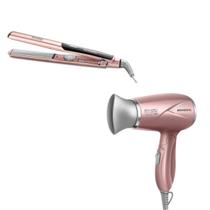 Kit Secador SC-47 e Prancha P-20 Bivolt Mondial Rose Bivolt Kit Secador SC-47 e Prancha P-20 Bivolt Mondial Rose Bivolt
