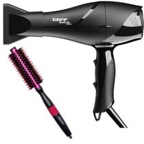 Kit - secador taiff black ion 2000w 220v + escova proart metalica pro rosa 15mm - epm04b