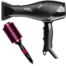 Kit - secador taiff black ion 2000w 220v + escova proart metalica pro rosa 38mm - epm06b