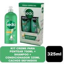 Kit Seda Cachos Definidos Sh + Cond + Cr Pentear - 700ml Kit Seda Cachos Definidos Sh + Cond + Cr Pentear - 700ml