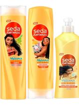 Kit seda juntinhos inf. moana cachos shampoo+condicionador+cr p/pentear.