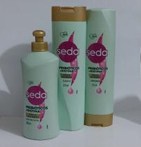 KIt Seda Prebioticos + Biotina Shampoo + Condicionador + Creme de Pentear