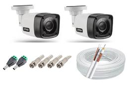 Kit Segurança 2 Câmeras Digitais infravermelho HD + acessórios