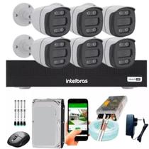 Kit Segurança 6 Câmeras Fullcolor 1080p Dvr Intelbras HD500g Kit Segurança 6 Câmeras Fullcolor 1080p Dvr Intelbras HD500g