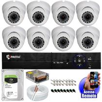 Kit Segurança Cftv 8 Câmeras Fullhd 1080p Dvr Cloud Completo + HD 1TB