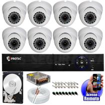 Kit Segurança Cftv 8 Câmeras Fullhd 1080p Dvr Cloud Completo + HD 320GB