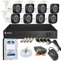 Kit Segurança Cftv 8 Câmeras Fullhd 1080p Dvr Cloud Completo