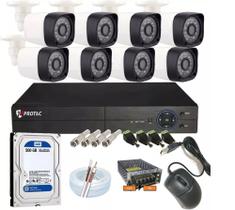 Kit Segurança Cftv 8 Câmeras Fullhd 1080p Dvr Cloud Completo