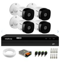 Kit Segurança Dvr Intelbras 4 Ch 4 Câmeras Vhd 1010 (Hd 500gb)