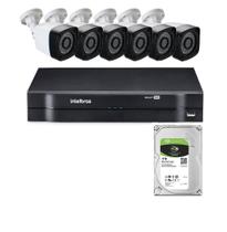 Kit Segurança Dvr Intelbras 8 Ch c/hd de 1tb e 6 Câmeras Full hd 2mp 1080p