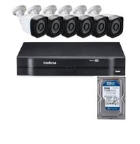 Kit Segurança Dvr Intelbras 8 Ch c/hd e 6 Câmeras Full hd 2mp 1080p