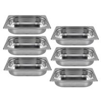 Kit Seis Cubas Gastronomica Padrão Gn 1/2 65mm Inox sem Alça Weck Kit Seis Cubas Gastronomica Padrão Gn 1/2 65mm Inox sem Alça Weck