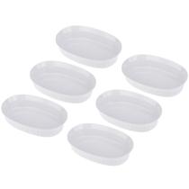 Kit Seis Saladeiras de Melamina Oval 22 x 14 x 4,8cm WECK Kit Seis Saladeiras de Melamina Oval 22 x 14 x 4,8cm WECK