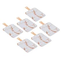 Kit Seis Travessa de Melamina Marmorizada 24 x 14 cm WECK Kit Seis Travessa de Melamina Marmorizada 24 x 14 cm WECK