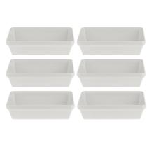Kit Seis Travessas de Melamina Retangular Funda 22,6 x 14,5 x 5,7cm WECK