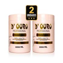 Kit Selagem D Ouro 2 Unidades Anti Frizz Brilho Intenso Kit Selagem D Ouro 2 Unidades Anti Frizz Brilho Intenso