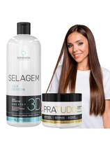 Kit Selagem Profissional Borabella 3D 1L+Masc Pra Tudo 300G