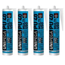 Kit Selante PU40 Cinza 360g Unipega Vedação Multiuso 4 Un Kit Selante PU40 Cinza 360g Unipega Vedação Multiuso 4 Un