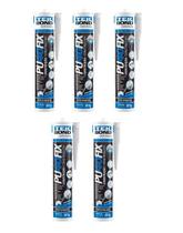 Kit Selante Pu40 Preto Cartucho 387g Tekbond 5 unid