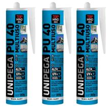 Kit Selante PU40 Unipega 360g Multiuso Vedação 3 Un Branco
