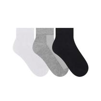 Kit Selene 3 Meias Cano Curto 4220 Preto/Branco/Mescla