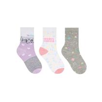 Kit Selene 3 Pares Meia Menina Cano Alto 2451 Lilas