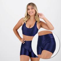 Kit Selene Shorts + Top 3D Feminino Marinho Kit Selene Shorts + Top 3D Feminino Marinho