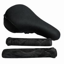 Kit Selim C/ Manopla Gts-k Tipo Ddk Bike Bmx Freeride Grau