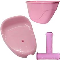 Kit Selim Cesta Manaopla Para Triciclos Nathor COR:ROSA